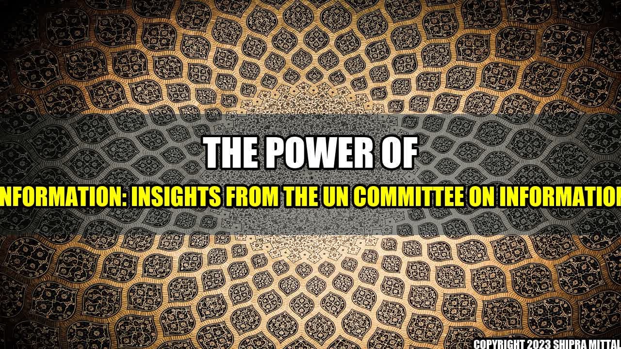 +The Power of Information: Insights from the UN Committee on Information+