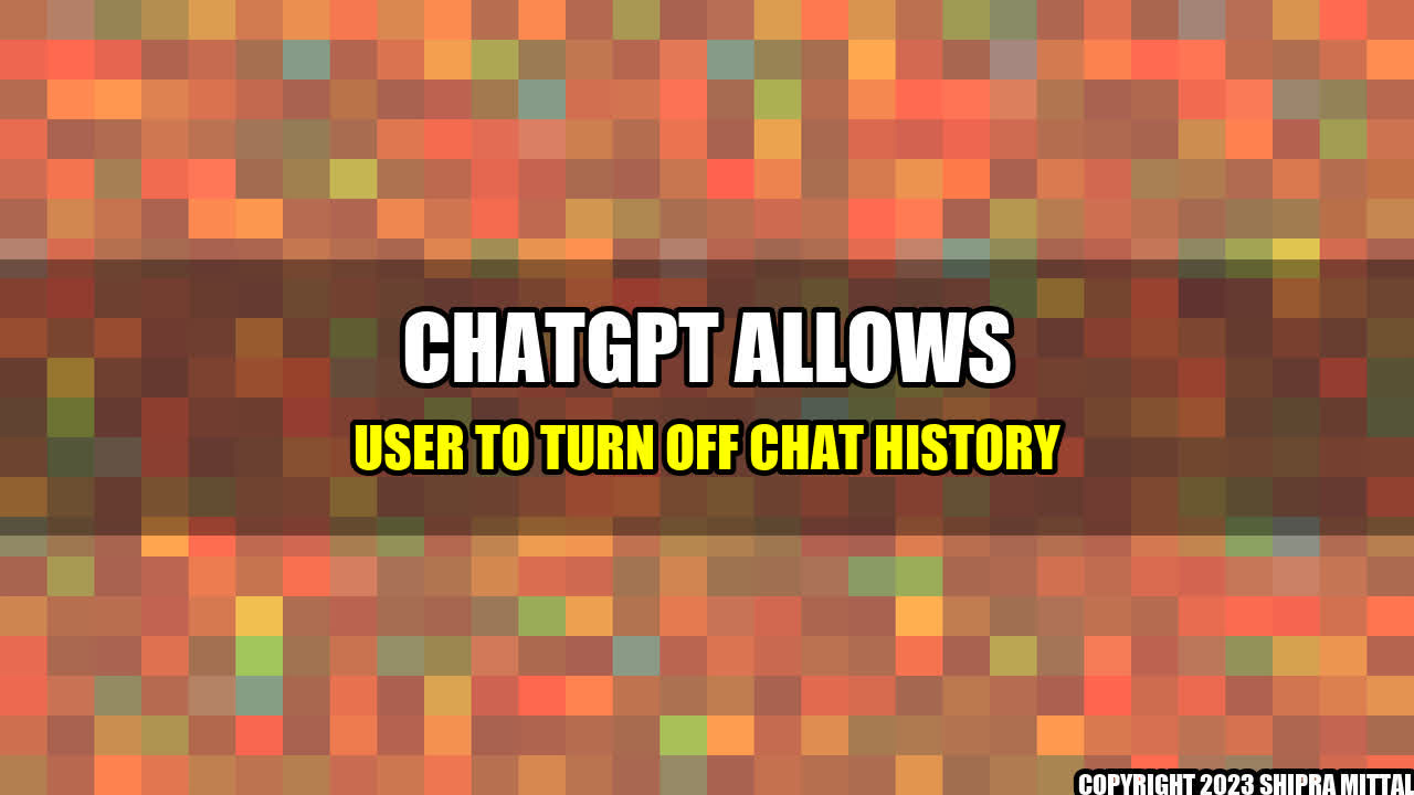 +ChatGPT Allows User to Turn Off Chat History+