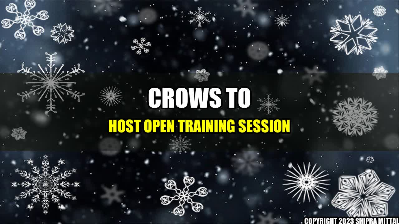 +Crows to Host Open Training Session+