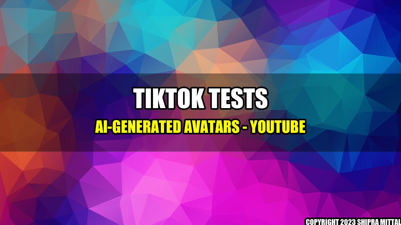 +TikTok Tests AI-Generated Avatars - YouTube+