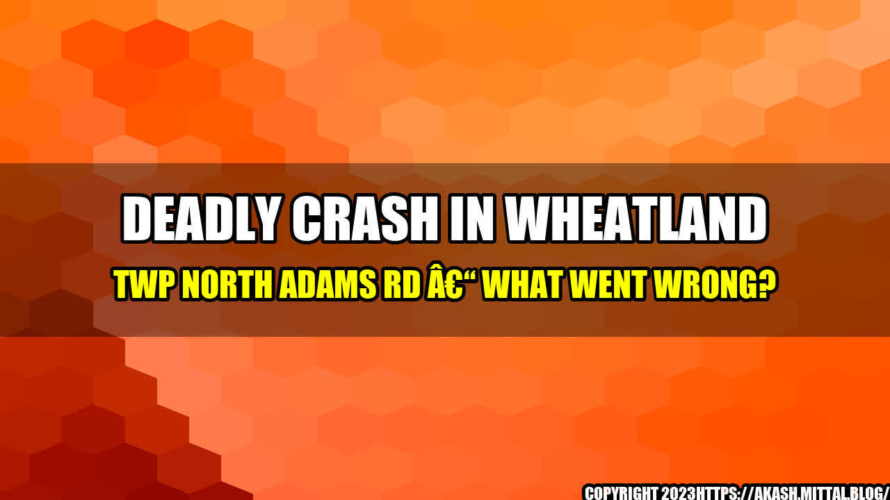 +Deadly-Crash-in-Wheatland-Twp-North-Adams-Rd-What-Went-Wrong+