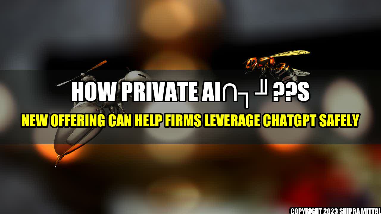 +How Private AI??s New Offering Can Help Firms Leverage ChatGPT Safely+