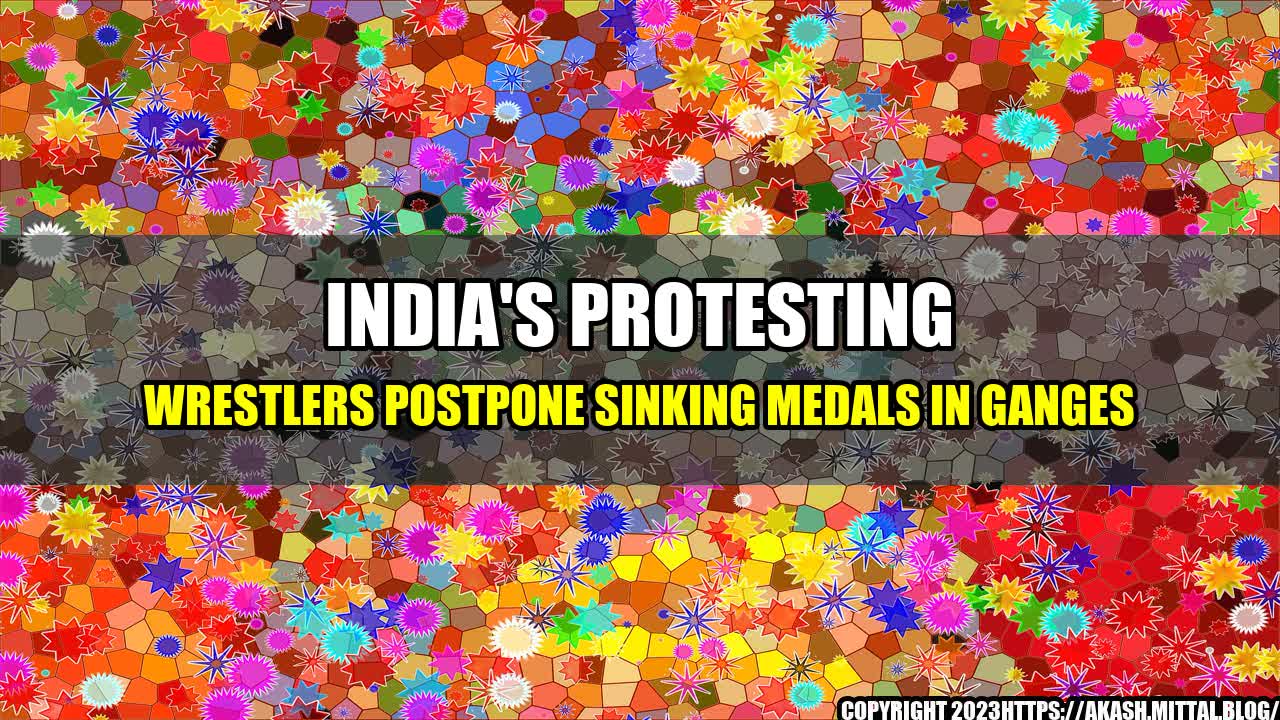 +India-s-Protesting-Wrestlers-Postpone-Sinking-Medals-in-Ganges+