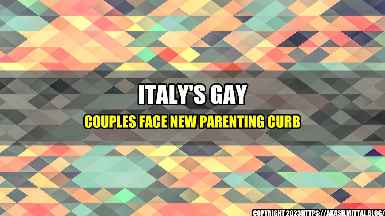 +Italy-s-Gay-Couples-Face-New-Parenting-Curb+