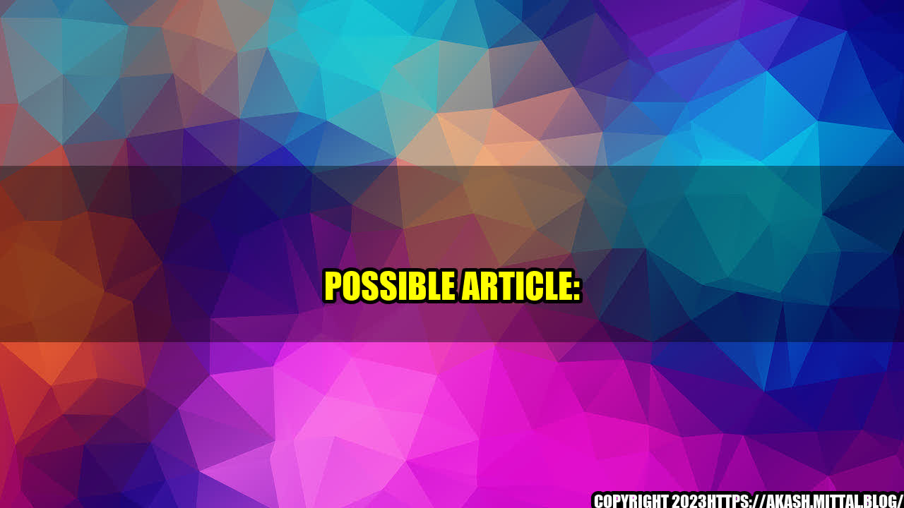 +Possible-article+